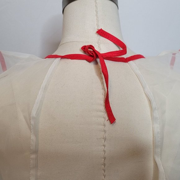 Christmas Smock Sheer Fabric Christmas Tree Handmade Vintage Retro 1960s - Picture 6 of 8